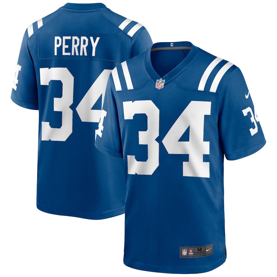 Men Indianapolis Colts 34 Joe Perry Nike Royal Game Retired Player NFL Jersey